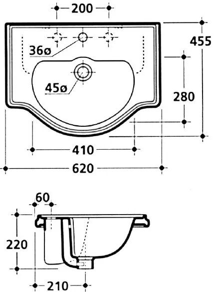 Νιπτήρας Ένθετος I KERASAN RETRO