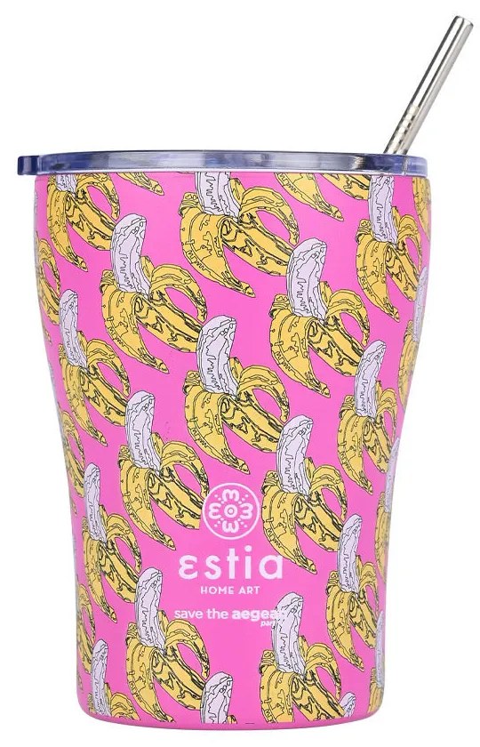 Estia 01-23072 Save the Aegean Θερμος Coffee mug 350ml,  Banana Swirl