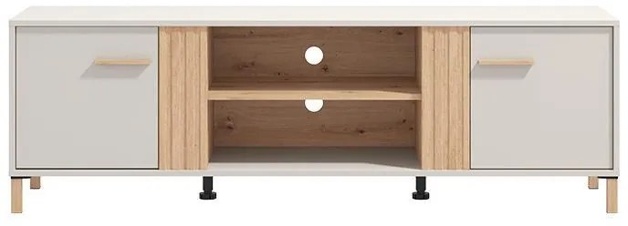 Έπιπλο Τηλεόρασης Belfort 3K2V Cashmere - Artisan Oak 164x40x52 εκ. 164x40x52 εκ.