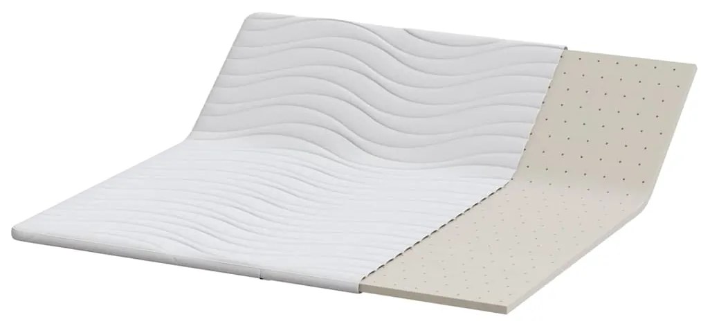 vidaXL Στρώμα επικάλυψης Λευκό 140 x 200 x 5.5 εκ Υφασμα Πλεκτό