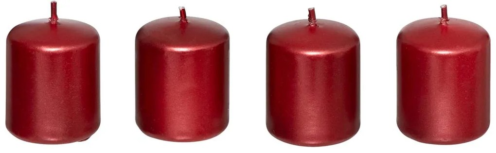 Κεριά (Σετ 4τμχ) A-S Satin Red 199312