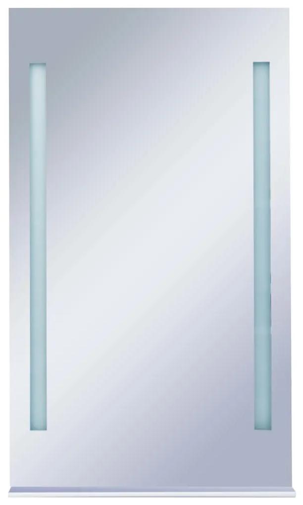 vidaXL Καθρέφτης Μπάνιου Τοίχου με LED και Ράφι 60 x 100 εκ.