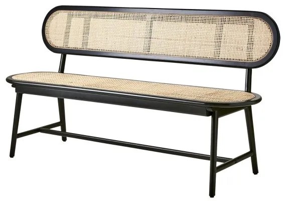 Παγκάκι 160cm Ξύλο Ρατάν Harry Affari Of Sweden-084-636-60-Μαύρο 084-636-60