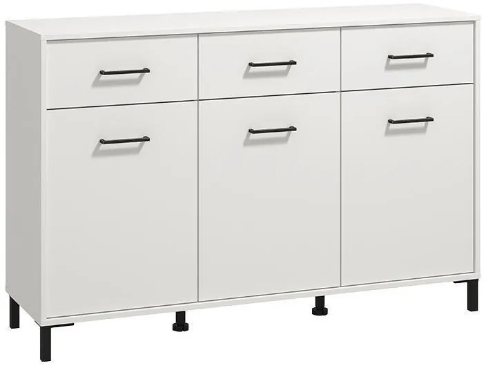 Κομότα - Μπουφές Vienne 3K3F Λευκό 138x40x90 εκ. 138x40x90 εκ.