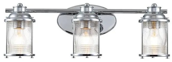Απλίκα Φωτιστικό Μπάνιου 3xE27 IP44 Ashland Bay Quintiesse Elstead Lighting-QN-ASHLANDBAY3-PC-BATH-Χρώμιο QN-ASHLANDBAY3-PC-BATH