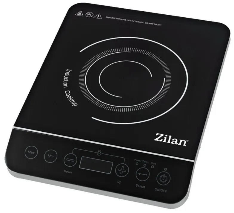 Zilan Μονή επαγωγική εστία σε μαύρο χρώμα 2000W ZLN8078