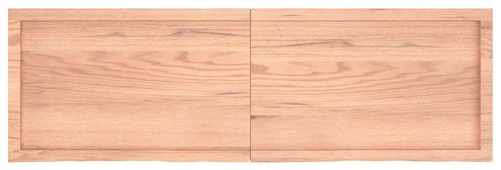 vidaXL Ράφι Τοίχου Ανοιχτό Καφέ 160x50x(2-4)εκ. Επεξ. Μασίφ Ξύλο Δρυός