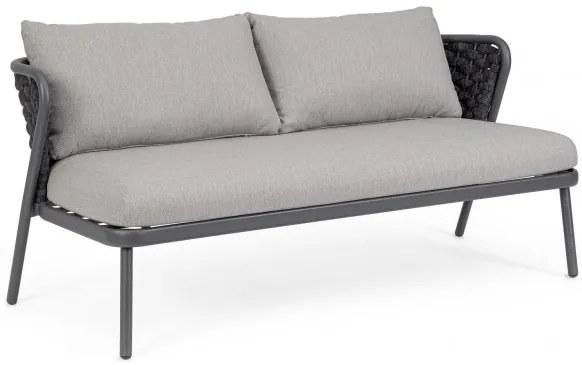 Καναπές Εξωτερικού Χώρου  Διθέσιος  Harlow Γκρι 165x77x80εκ. - Γκρι