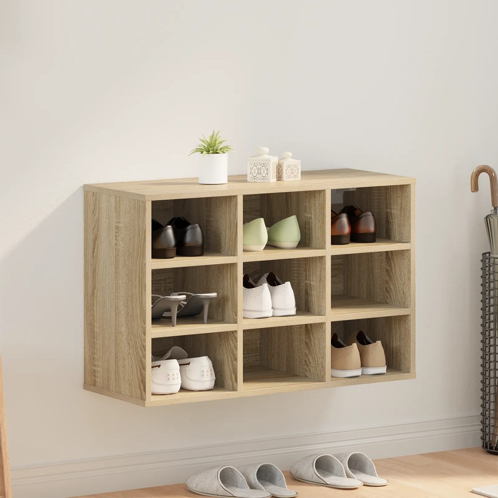 vidaXL Ντουλάπα Παπουτσιών Sonoma Δρυς 103x30x51 εκ Επεξεργασμένο ξύλο