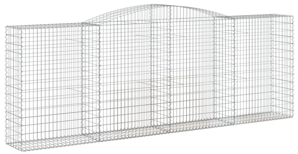 vidaXL Συρματοκιβώτια Τοξωτά 8 τεμ. 400x50x140/160 εκ. Γαλβαν. Ατσάλι