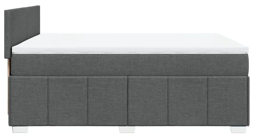 ΚΡΕΒΑΤΙ BOXSPRING ΜΕ ΣΤΡΩΜΑ ΣΚΟΥΡΟ ΓΚΡΙ 140X200 ΕΚ ΥΦΑΣΜΑΤΙΝΟ 3289385