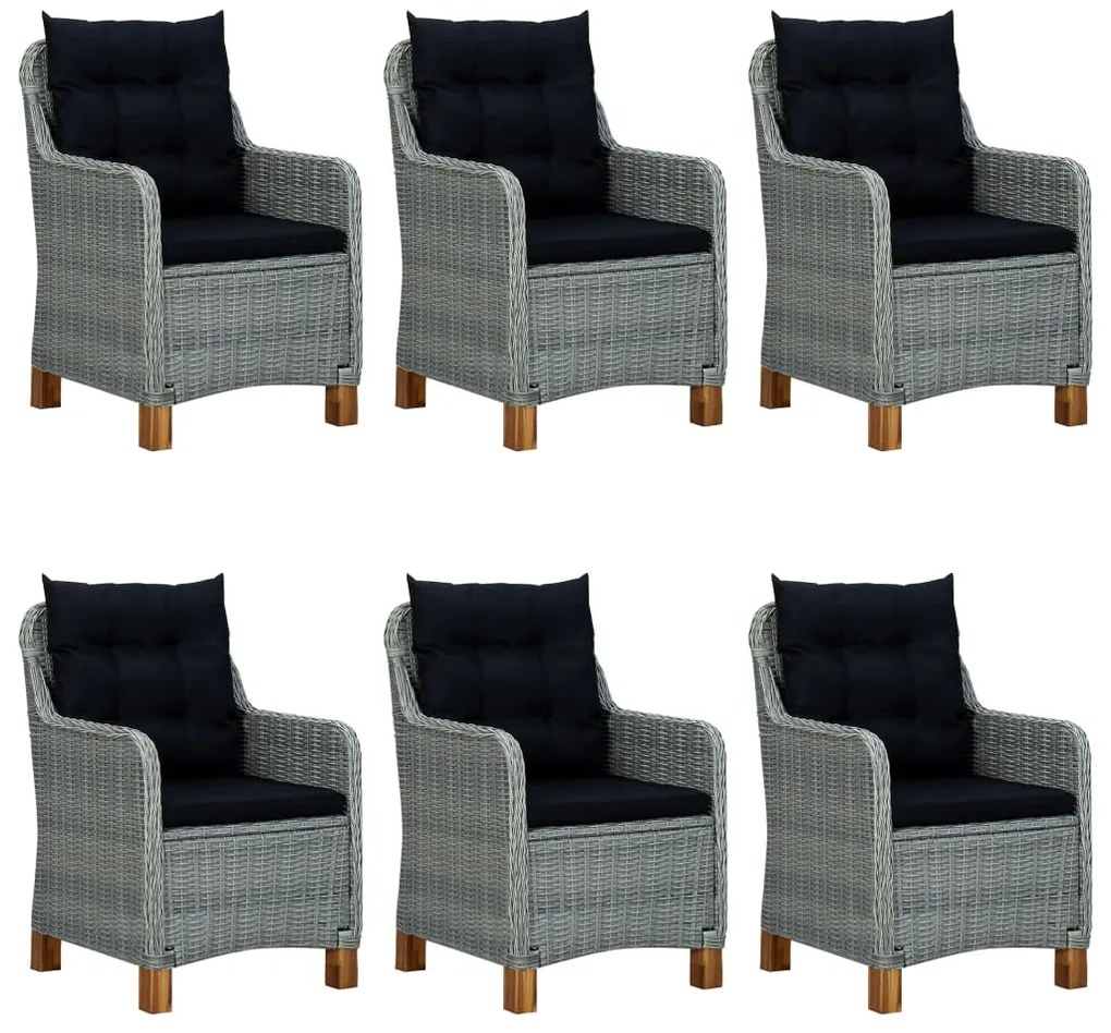 vidaXL Σετ Τραπεζαρίας Κήπου 9 Τεμαχίων Ανοιχτό Γκρι