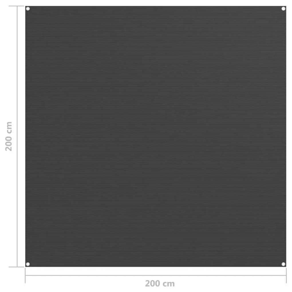Χαλί Σκηνής Ανθρακί 200 x 200 εκ.