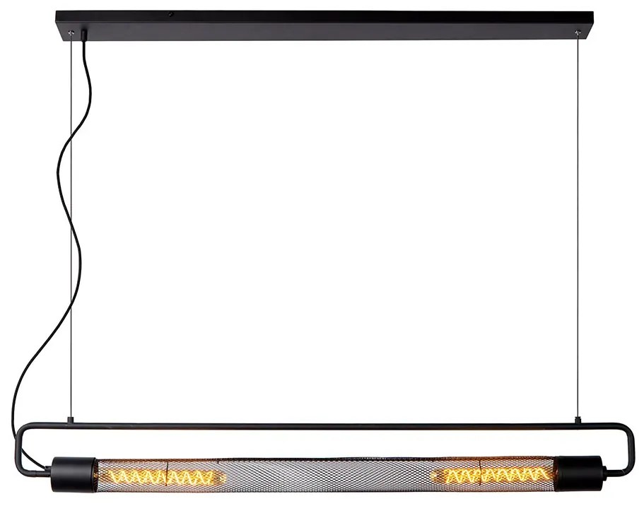 Φωτιστικό Κρεμαστό Lucide 05433-02-30 CALIXT Μαύρο Ματ (Black Mat)