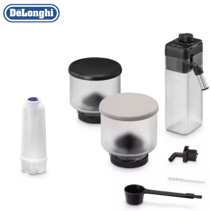 Μηχανή Espresso DeLonghi Rivelia Sand Beige EXAM440.55.BG, 1450W, 19 bar, 1.4l, οθόνη αφής TFT, Twin Shot, Bean Adapt, LatteCrema Hot, 17 ποτά, Μπεζ