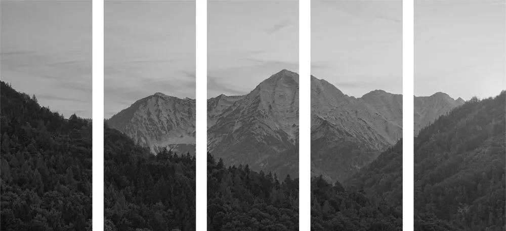 5 μέρη εικόνα βουνά σε μαύρο & άσπρο