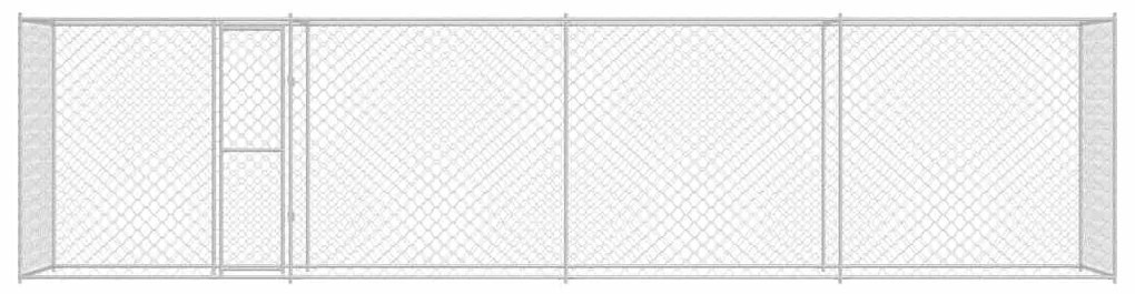 vidaXL Κλουβί σκύλου Ασημί 800 x 200 x 256 εκ. Επικαλυμμένος Χάλυβας