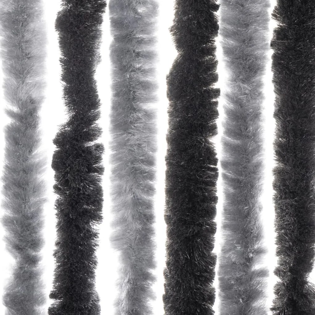 vidaXL Σήτα Εντόμων Γκρι & Μαύρη 100 x 220 εκ. από Σενίλ
