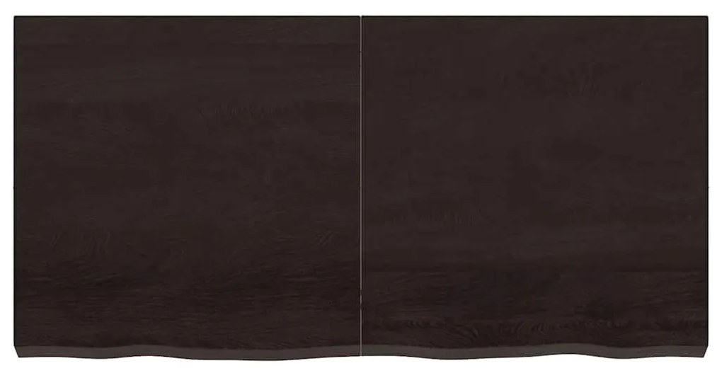 vidaXL Ράφι Τοίχου Σκούρο Καφέ 120x60x(2-6) εκ. Επεξ. Μασίφ Ξύλο Δρυός