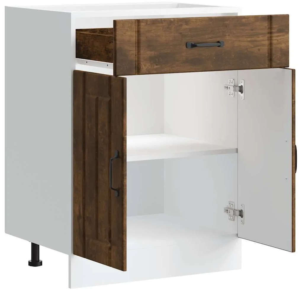 vidaXL ντουλάπι βάσης κουζίνας Lucca Καπνιστή βελανιδιά