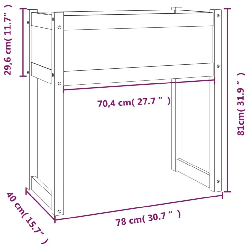 ΖΑΡΝΤΙΝΙΕΡΑ 78X40X81 ΕΚ. ΑΠΟ ΜΑΣΙΦ ΞΥΛΟ ΠΕΥΚΟΥ 822132