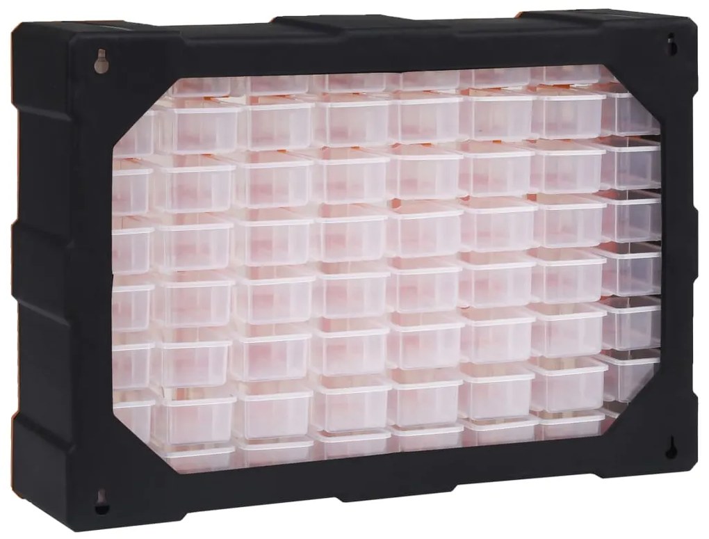 vidaXL Κουτί Αποθήκευσης/Οργάνωσης με 64 Συρτάρια 52 x 16 x 37,5 εκ.
