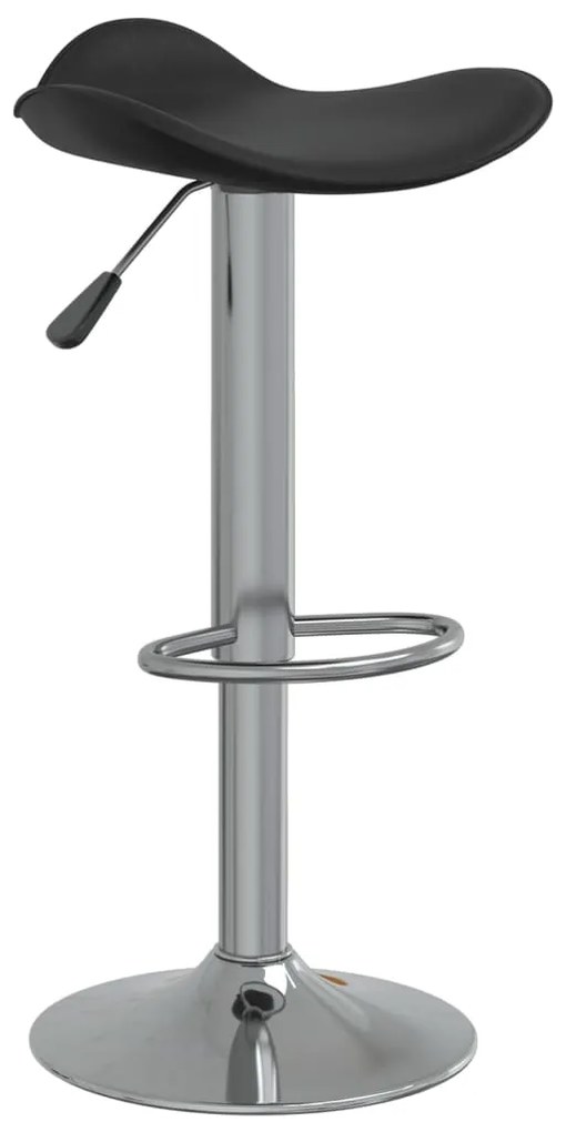 vidaXL Σκαμπό Μπαρ 2 τεμ. Μαύρο Επιχρωμιωμένο Ατσάλι/Συνθετικό Δέρμα