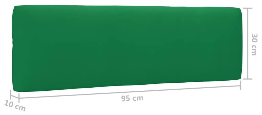 Σαλόνι από Παλέτες Σετ 6 τεμ. Εμποτ. Ξύλο Πεύκου με Μαξιλάρια - Πράσινο