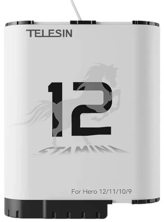 High performance stamina battery TELESIN for GoPro Hero 12/11/10/9