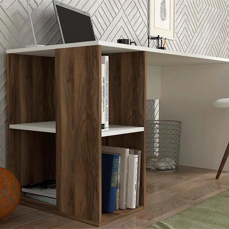 ΓΡΑΦΕΙΟ ΕΡΓΑΣΙΑΣ CORAL MEGAPAP ΧΡΩΜΑ ΛΕΥΚΟ - ΚΑΡΥΔΙ 140X60X75ΕΚ.