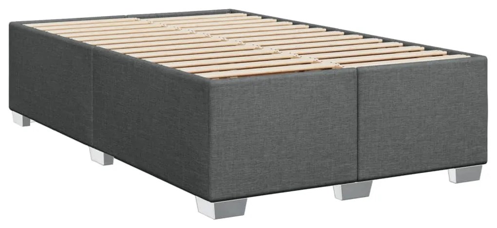 ΚΡΕΒΑΤΙ BOXSPRING ΜΕ ΣΤΡΩΜΑ ΣΚΟΥΡΟ ΓΚΡΙ 120X200 ΕΚ. ΥΦΑΣΜΑΤΙΝΟ 3285124