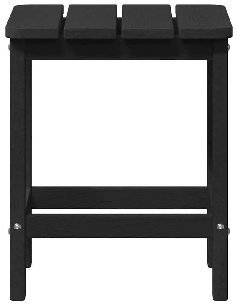 vidaXL Πλευρικό Τραπέζι Adirondack Μαύρο 38x38x45 εκ. HDPE