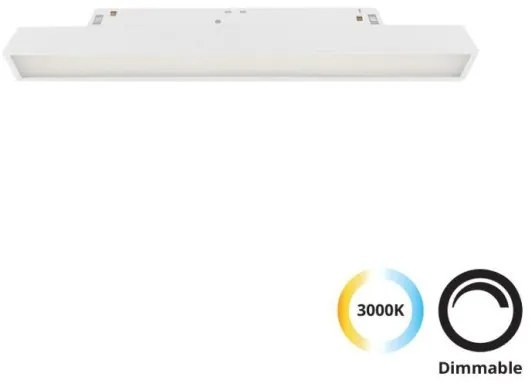 Φωτιστικό Μαγνητικής Ράγας LED 12W 3000K 30x4,4 Magnetic Viokef-4244303-Λευκό 4244303