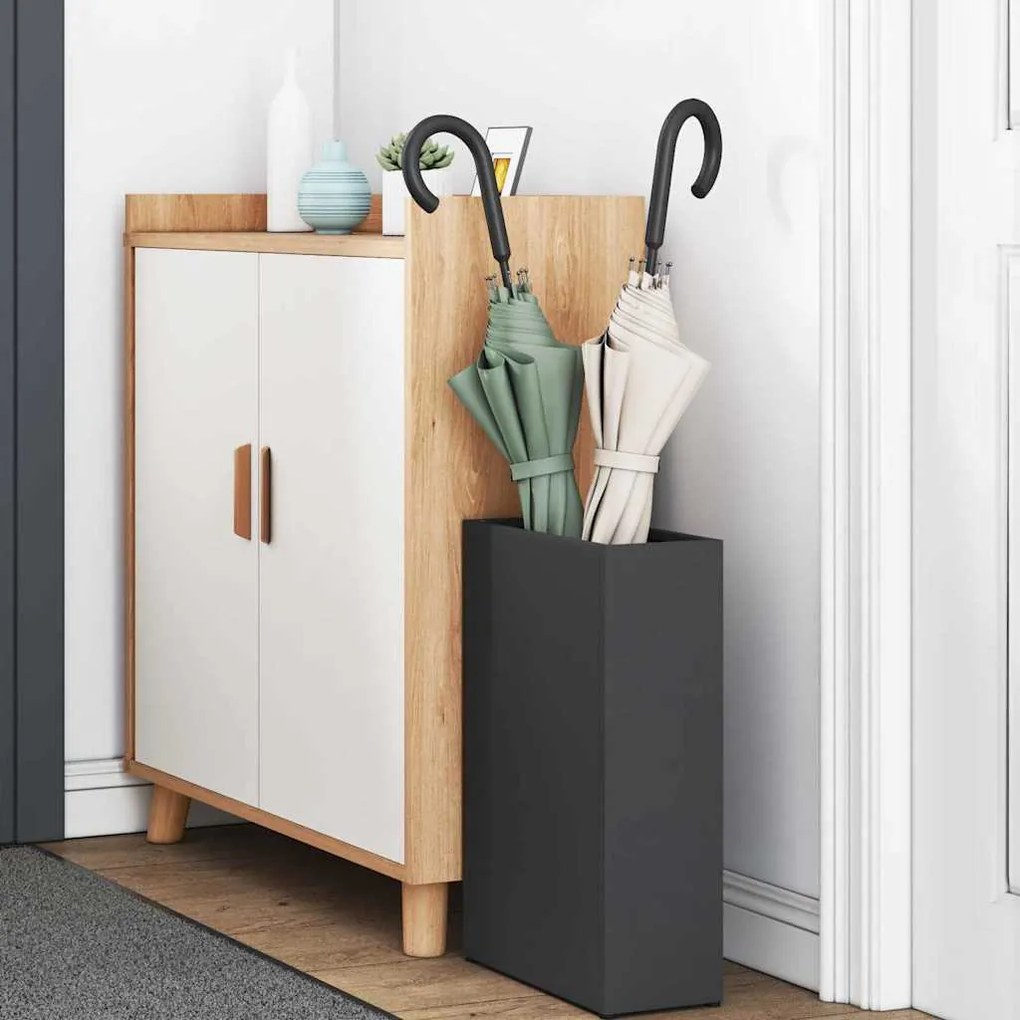 vidaXL Σχέδιο & βάση αποθήκευσης Μαύρο 28 x 12 x 41 εκ Ατσάλι