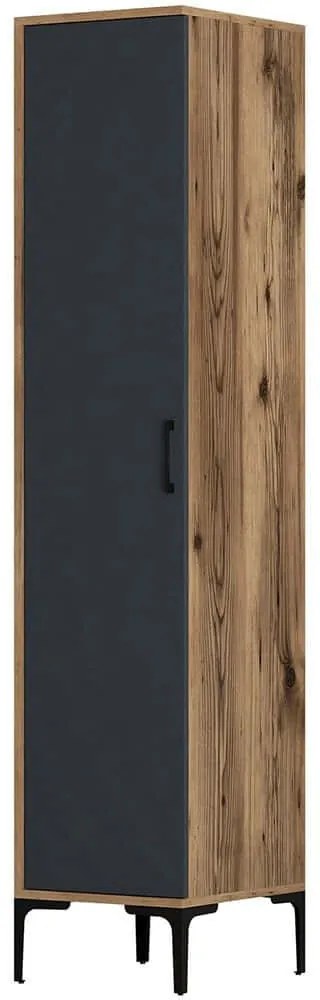 Ντουλάπα Μονόφυλλη Kumsal 845HCT5409 40x47,5x201,4cm Walnut-Anthracite Single Door