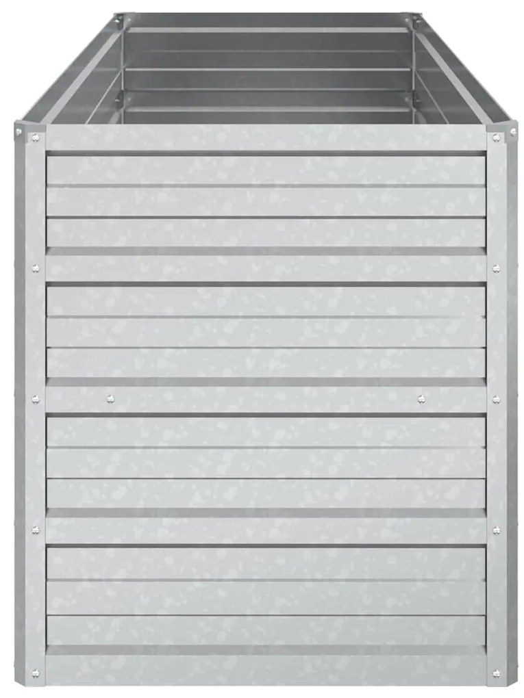 vidaXL Ζαρντινιέρα Υπερυψωμένη Ασημί 100x40x45 εκ. Γαλβανισμ. Χάλυβας