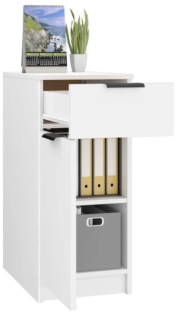 vidaXL Ντουλάπι Γραφείου Λευκό 33,5x50x75 εκ. Επεξεργ. Ξύλο