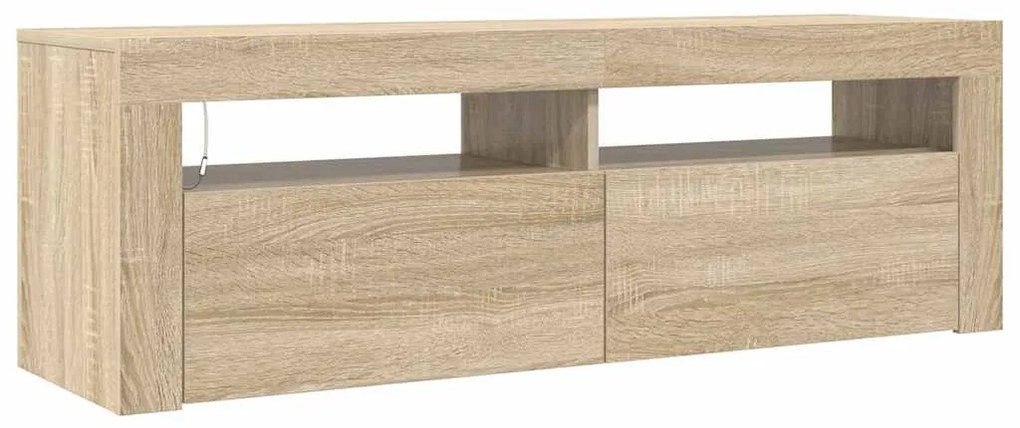 vidaXL Έπιπλο Τηλεόρασης με LED Sonoma Δρυς 120x35x40 εκ.