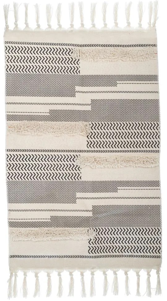 Χαλί Υφασμάτινο Polycotton Εκρού-Μαύρο 60x90εκ. iliadis 90224