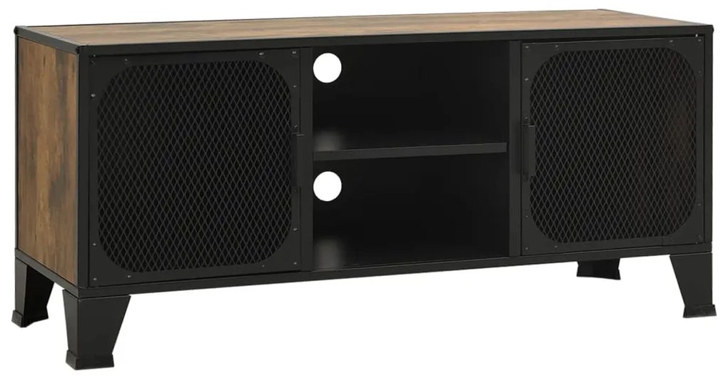 vidaXL Έπιπλο Τηλεόρασης Ρουστίκ Καφέ 105 x 36 x 47 εκ. Μέταλλο / MDF