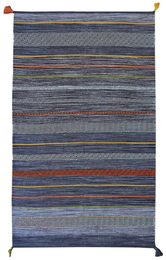 Καλοκαιρινό χαλί βαμβακερό χειροποίητο Antique Kilim 5090 grey 160 x 230