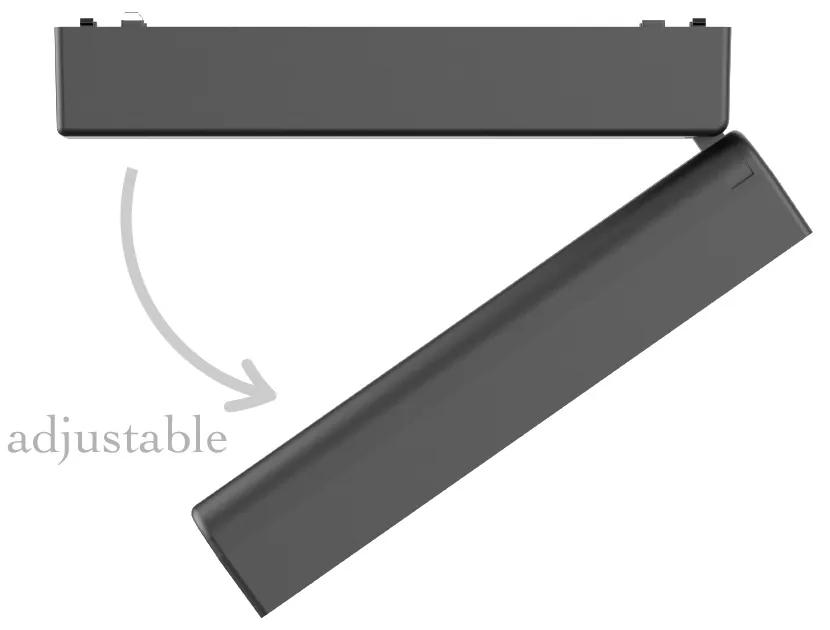 Φωτιστικό LED 12W 3CCT για Ultra-Thin μαγνητική ράγα σε μαύρη απόχρωση (by tuya and zigbee) D:23cmX8cm (T04805-BL)