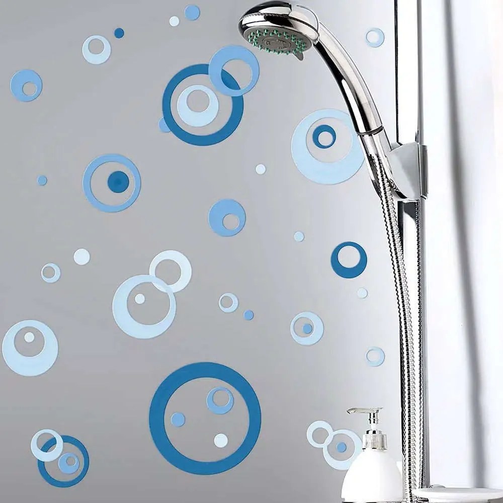 Αυτοκόλλητα Τοίχου Βινυλίου Blue Circles 59609 45x35cm Blue Ango Βινύλιο