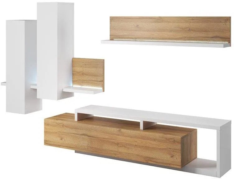 Σύνθεση σαλονιού Bron-Φυσικό-Λευκό