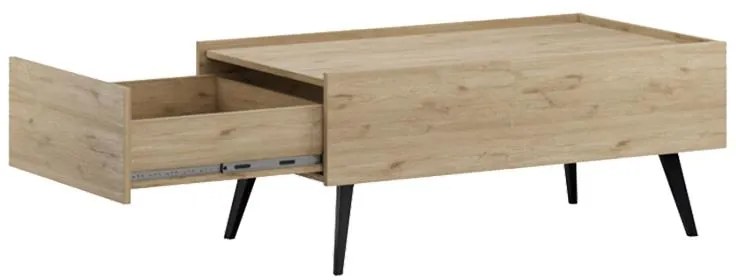 Τραπέζι σαλονιού με συρτάρι Tema σε oak απόχρωση 103x60x44εκ 103x60x44 εκ.
