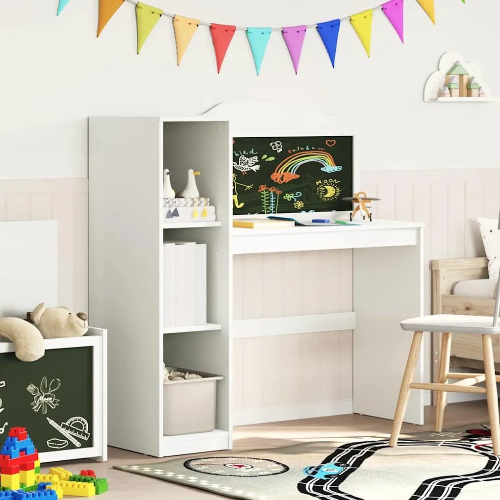 vidaXL Γραφείο Κιμωλίας Λευκό 120 x 45 x 118.5 εκ. Επεξεργασμένο ξύλο
