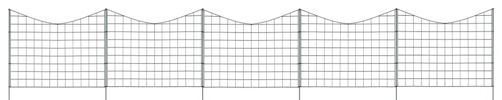 vidaXL Περίφραξη Κήπου Χαμηλή Αψίδα Σετ Πράσινη 77,5 x 64 εκ.