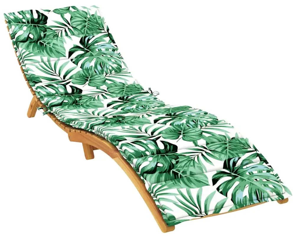 vidaXL Μαξιλάρι Ξαπλώστρας Ήλιου Floral Πράσινο 200 x 70 x 4 εκ.