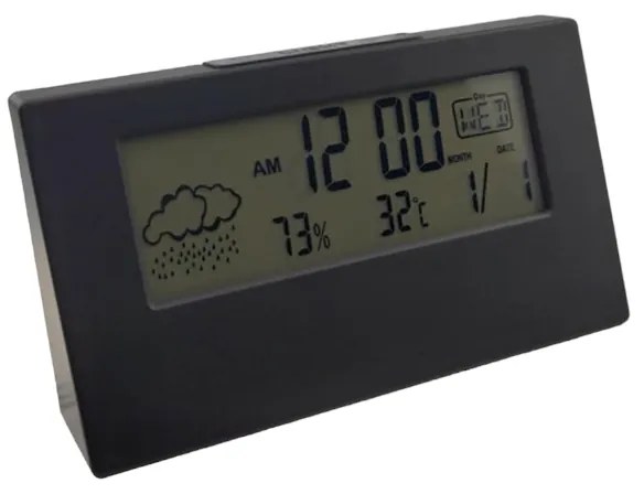Ψηφιακό ρολόι με Θερμόμετρο - YQ618F - 678917 - Black-678917_Clock_b