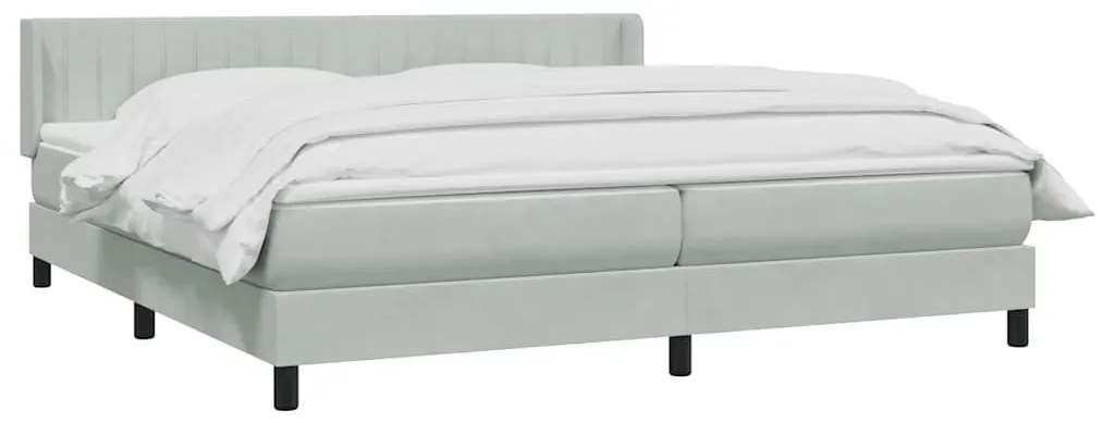 BOX SPRING ΚΡΕΒΑΤΙ ΜΕ ΣΤΡΩΜΑ ΑΝΟΙΧΤΟ ΓΚΡΙ 200X220 ΕΚ. ΒΕΛΟΥΔΙΝΟ 3318339